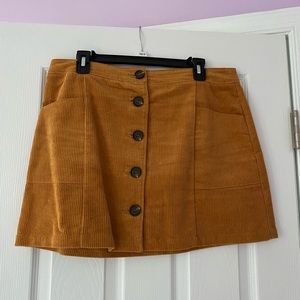 Corduroy Mini Skirt 🤎